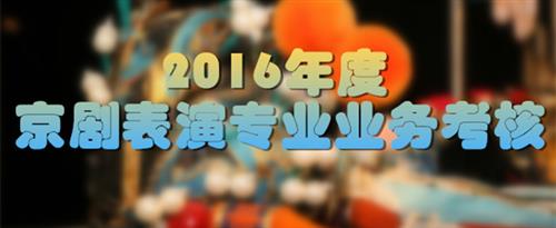 美女扦B视频国家京剧院2016年度京剧表演专业业务考...